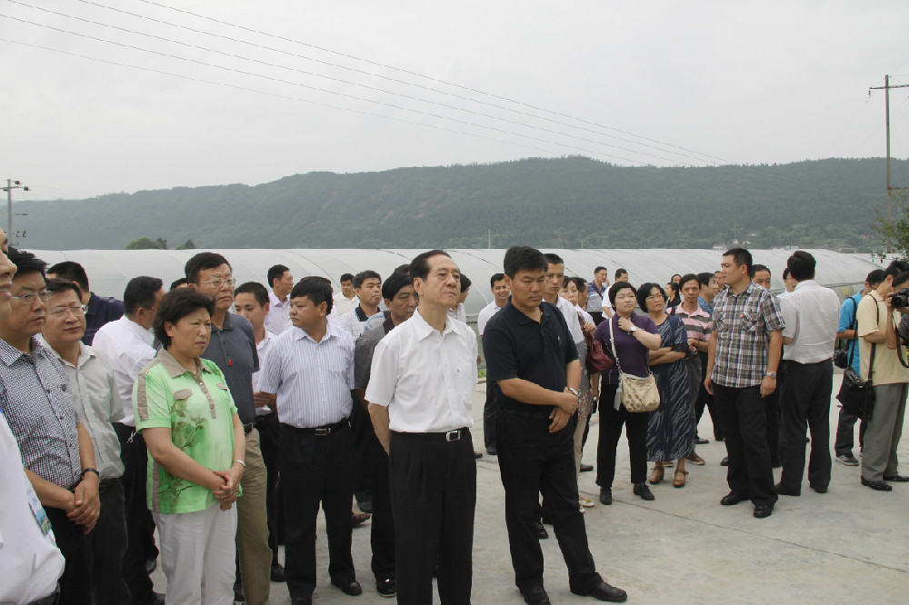 2011年7月10日,全国人大副委员长九三学社中央主席韩启德、副主席赖明、中共中央统战部副部长尤兰田在省政协副主席省九三主委黄润秋和市委书记市长等陪同下视察元坝区天雄村新农村建设1.jpg